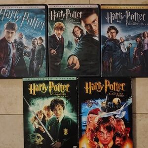 Harry Potter DVD Collection Full-Screen, Lot Of 5 Movies
